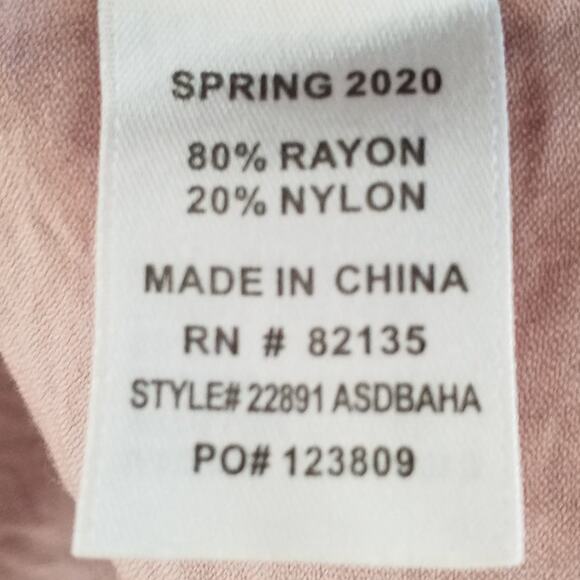 Fresh Produce Womens Dress Purple Vneck Tassels Shift Raw Hem Size Small - Picture 7 of 7